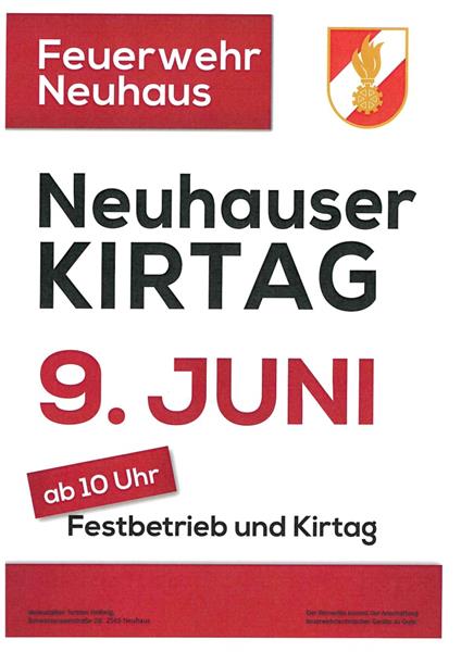 Wappen Feuerwehr Text Neuhauser Kirtag