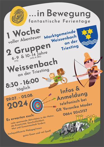 Plakat "In Bewegung in Weissenbach"